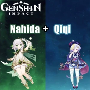 Conta Genshin Impact AR 5 com Nahida e Qiqi