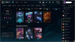 Conta de lol lv 122 com 22 skins e prata 2 - League of Legends