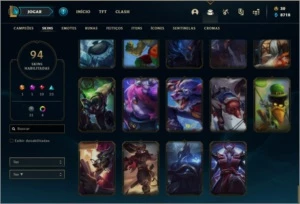 CONTA LOL 94 SKINS 148 CHAMPS PRECINHO - League of Legends