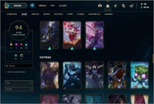 CONTA LOL 94 SKINS 148 CHAMPS PRECINHO - League of Legends