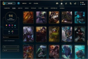 CONTA LOL 94 SKINS 148 CHAMPS PRECINHO - League of Legends