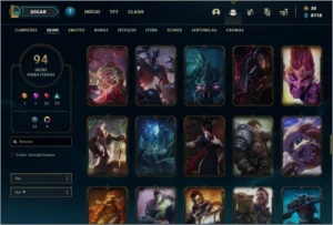 CONTA LOL 94 SKINS 148 CHAMPS PRECINHO - League of Legends