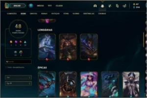 Conta League of Legends- Ouro II-48 skins LOL