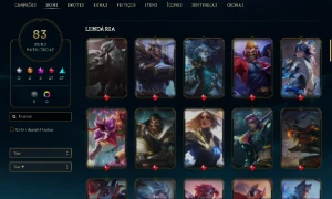 Conta - 83 Skins, 3 Épicas, 17 Lendárias, 37 Épicas  - League of Legends LOL