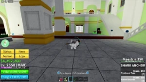 Conta blox fruits Kitsune perm sanguine todas espadas e arma - Roblox