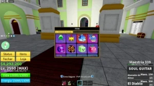 Conta blox fruits Kitsune perm sanguine todas espadas e arma - Roblox