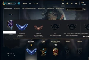 Conta diamante 4 SEM EMAIL CONFIRMADO - League of Legends LOL