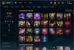 CONTA LOL LV 292, TODOS OS CHAMPS E 141 SKINS - League of Legends