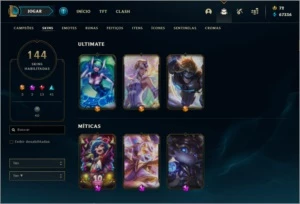 CONTA LOL LV 292, TODOS OS CHAMPS E 141 SKINS - League of Legends
