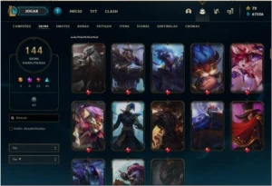 CONTA LOL LV 292, TODOS OS CHAMPS E 141 SKINS - League of Legends