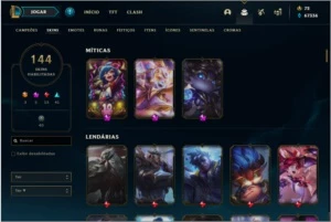 CONTA LOL LV 292, TODOS OS CHAMPS E 141 SKINS - League of Legends
