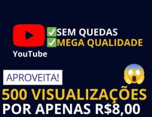 [Promoção] 500 Visualizações Youtube por apenas R$ 8 - Redes Sociais