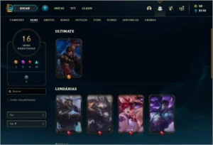 Conta prata 4 com 36 champs e 16 skins - League of Legends LOL