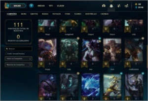 Conta prata 4 com 36 champs e 16 skins - League of Legends LOL