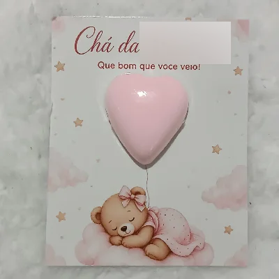Coração Rosa - Kit 10 Lembrancinhas - Artesanato e Personalizados