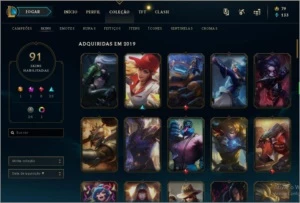 Conta de LOL level 135, ex Gold 4 com várias skins - League of Legends
