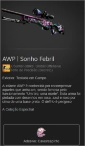 AK-47 Piloto Neon+AWP Sonho Febril e USP-S Azul Real CSGO - Counter Strike