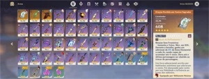 conta genshin ar56 com yelan, eula, raiden, xiao... - Genshin Impact
