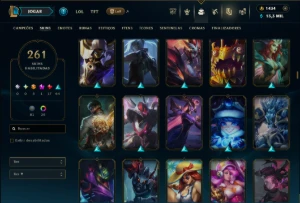 Unranked com TODOS os Champs e 261 Skins ( ADC / SUP ) - League of Legends LOL