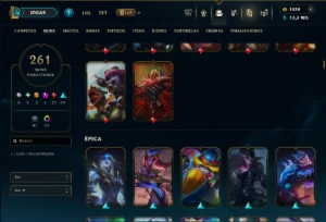 Unranked com TODOS os Champs e 261 Skins ( ADC / SUP ) - League of Legends LOL