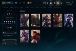 Unranked com TODOS os Champs e 261 Skins ( ADC / SUP ) - League of Legends LOL