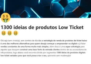 1300 ideias de produtos Low Ticket