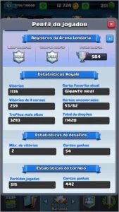 Conta Clash Royale nv10