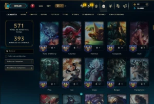 Unranked com TODOS os Champs e 171 Skins ( JG / MID ) - League of Legends LOL
