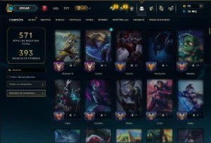 Unranked com TODOS os Champs e 171 Skins ( JG / MID ) - League of Legends LOL