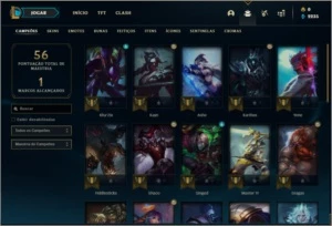 Conta ouro 3 com 2 skins e 34 champs - League of Legends LOL
