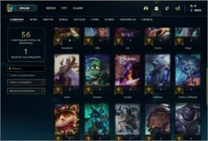 Conta ouro 3 com 2 skins e 34 champs - League of Legends LOL