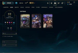 Bronze 3 com 90 Champs e 32 Skins - League of Legends LOL