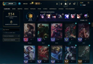 Bronze 3 com 90 Champs e 32 Skins - League of Legends LOL