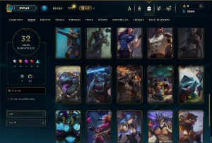 Bronze 3 com 90 Champs e 32 Skins - League of Legends LOL