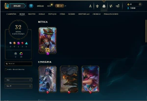 Bronze 3 com 90 Champs e 32 Skins - League of Legends LOL