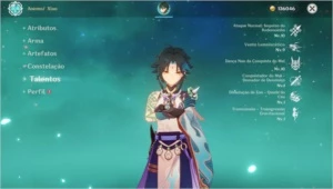 Xiao C1 + Lança de Jade + 8 personagens 5* - Genshin Impact