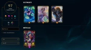 Conta League of Legends com 3 skins ultimates LOL