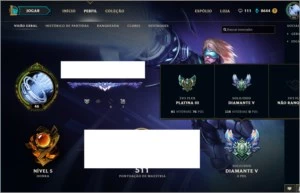 Conta league of legends Diamante 5 LOL