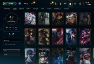 Conta Bronze 1 com 100 Champs e 42 Skins - League of Legends LOL