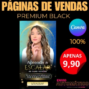 Páginas Black Premium Vip - 100% Editavéis Pelo Canva - Outros