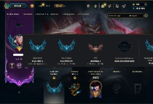 Platina 4 com 135 Champs e 103 Skins +6 Prestigios ( ADC ) - League of Legends LOL