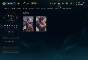 Platina 4 com 135 Champs e 103 Skins +6 Prestigios ( ADC ) - League of Legends LOL