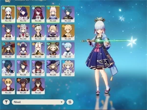 Ayaka, Raiden, Kokomi, Mona, Cortador de jade/Áspera Ar40 - Genshin Impact