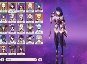 Ayaka, Raiden, Kokomi, Mona, Cortador de jade/Áspera Ar40 - Genshin Impact