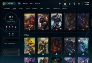 CONTA LOL 🌟 81 SKINS 🌟 132 CAMPEOES - League of Legends