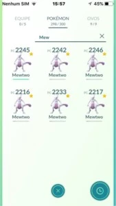 Pokemon Go com 6 Mewtwo Level 31 (Todos os Lendários ) - Pokémon
