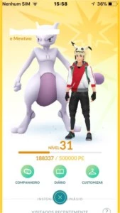 Pokemon Go com 6 Mewtwo Level 31 (Todos os Lendários ) - Pokémon