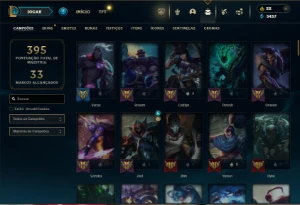 Ouro 4 com 110 Champs e 66 Skins + 19 Espolios