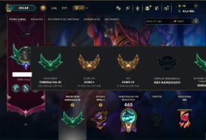 Esmeralda 3 com TODOS os Champ e 83 Skins ( JG / TOP / ADC ) - League of Legends LOL