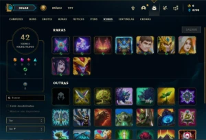 Conta platina 4 com 31 Champs e 3 Skins + 8 Fragmentos - League of Legends LOL